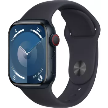 Apple Watch 9 GPS + Cellular 41mm, Middernacht, Sport Band M/L (MRHT3ET/A)