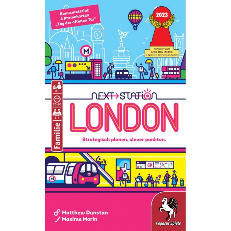 PEGASUS Next Station London – Flip-and-Write-bordspel, 1–4 spelers, vanaf 8 jaar