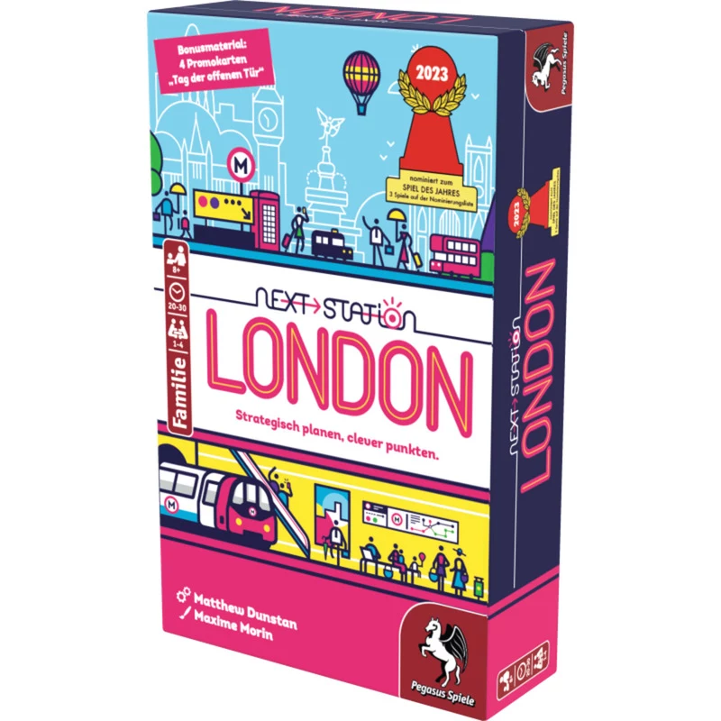 PEGASUS Next Station London – Flip-and-Write-bordspel, 1–4 spelers, vanaf 8 jaar