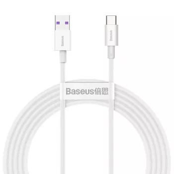 Baseus Superior Series USB-A naar USB-C kabel, 66W snelladen, 2m, wit