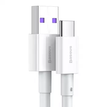 Baseus Superior Series USB-A naar USB-C kabel, 66W snelladen, 2m, wit