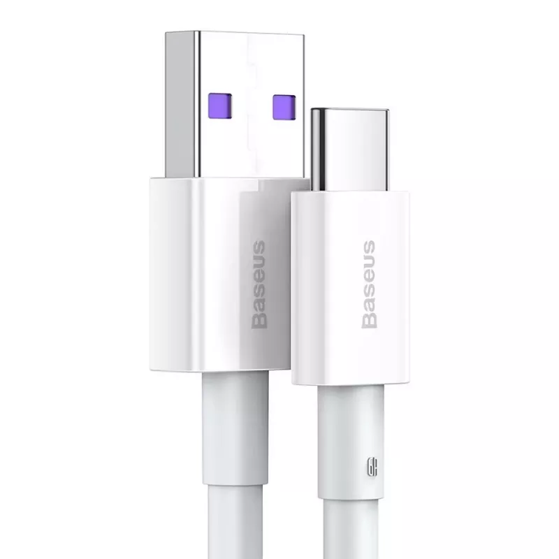 Baseus Superior Series USB-A naar USB-C kabel, 66W snelladen, 2m, wit