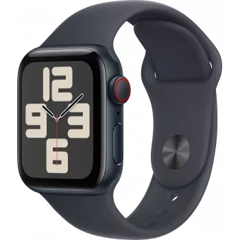 Apple Watch SE 2 GPS + Cellular 40mm, middernacht, Sport Band M/L (MRGA3ET/A)