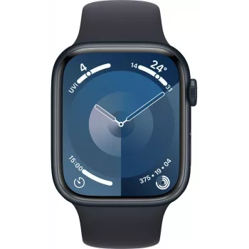 Apple Watch 9 GPS + Cellular 45mm, Middernacht, Sport Band M/L (MRMD3ET/A)