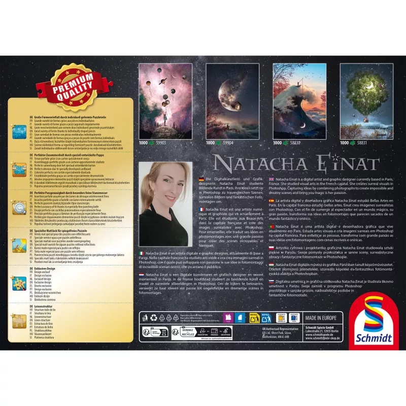 Schmidt Spiele Natacha Einat: achter de horizon 1000 stukjes puzzel