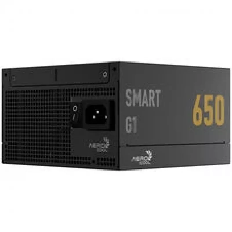 AeroCool Smart G1 80 PLUS Gold voeding, PCIe 5.1, ATX 3.1 - 650 Watt, zwart