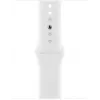 Apple Watch Series 8 GPS + Cellular 41mm roestvrijstalen behuizing met Sport Band, zilver/wit (MNJ53EL/A)