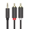 Ugreen 2x RCA naar 3,5 mm audiokabel 1,5 m zwart