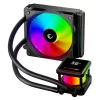 Rampage INFINITE V120 ARGB 120mm vloeistof-CPU-koeler met temperatuurdisplay, zwart