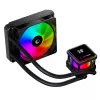 Rampage INFINITE V120 ARGB 120mm vloeistof-CPU-koeler met temperatuurdisplay, zwart