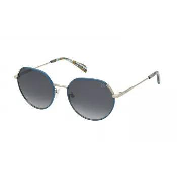 TOUS dames vlinderzonnebril STO454550492 - bruin Havana acetaat montuur met bruine gradientglazen, UV400-bescherming, 55/19/135 mm