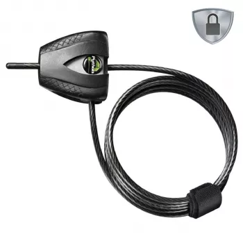 Master Lock Python verstelbaar kabelslot 8417EURDPRO – 1,8 m gevlochten staal, zwart, 2 sleutels