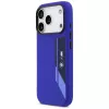 BMW M siliconenhoesje met verticaal logo en MagSafe voor iPhone 17 Pro – navy