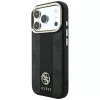 Guess 4G Stripe Round and Classic Logos MagSafe-hoesje voor Apple iPhone 18 Pro / 17 Pro - zwart