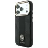 Guess 4G Stripe Round and Classic Logos MagSafe-hoesje voor iPhone 18 Pro Max / 17 Pro Max - zwart