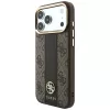 Guess 4G Stripe Round & Classic Logos MagSafe-hoesje voor iPhone 18 Pro Max / 17 Pro Max - bruin