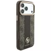 Guess 4G Stripe Round & Classic Logos MagSafe-hoesje voor iPhone 18 Pro Max / 17 Pro Max - bruin