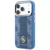 Guess 4G Stripe Round and Classic Logos MagSafe-hoesje voor Apple iPhone 18 Pro / 17 Pro - blauw