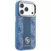 Guess 4G Stripe Round Classic Logos MagSafe-hoesje voor iPhone 18 Pro Max / 17 Pro Max - blauw