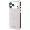 Guess Perforated 4G Gold Logo MagSafe-hoesje voor iPhone 18 Pro Max / 17 Pro Max - roze