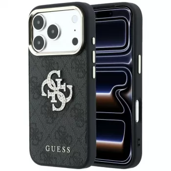 Guess 4G & Big Strass Logo hoesje voor iPhone 17 Pro Max / 18 Pro Max - zwart