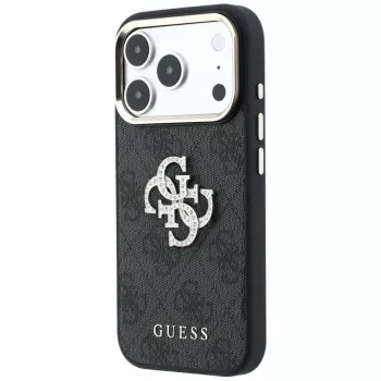 Guess 4G & Big Strass Logo hoesje voor iPhone 17 Pro Max / 18 Pro Max - zwart