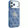GUESS 4G & Big Strass Logo hard case voor iPhone 18 Pro / 17 Pro - blauw