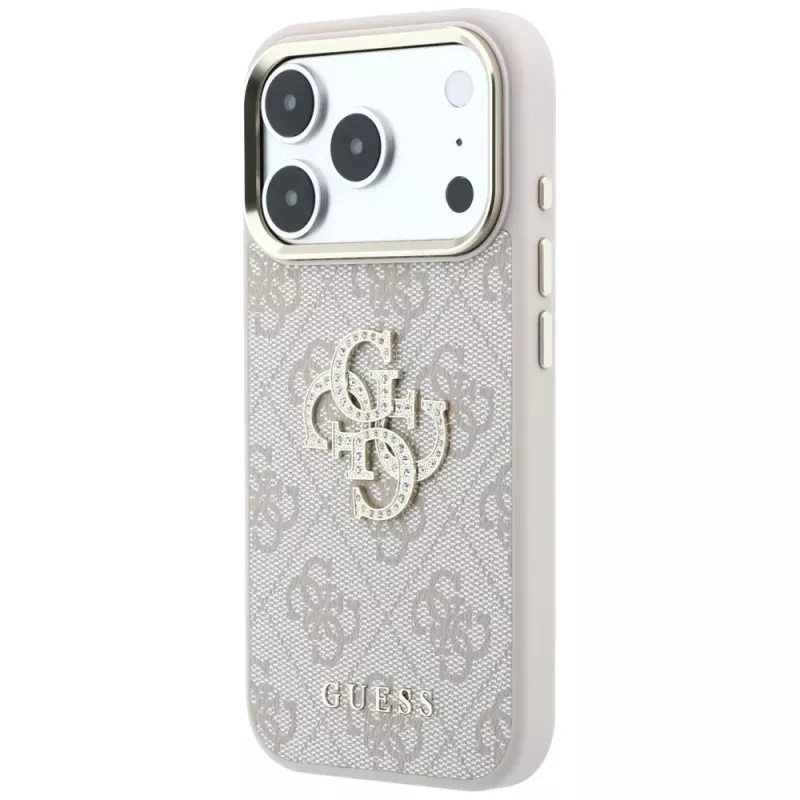 Guess 4G Big Strass Logo hoesje voor iPhone 17 Pro / 18 Pro - roze