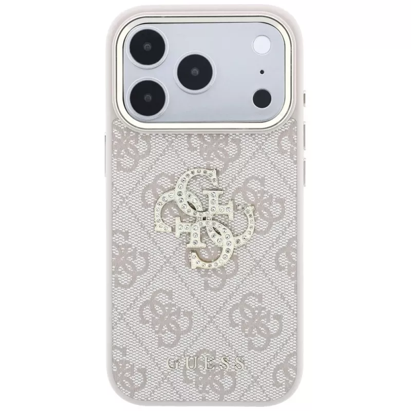 Guess 4G Big Strass Logo hoesje voor iPhone 17 Pro / 18 Pro - roze
