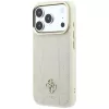 Guess Stripe Peony 4G Logo MagSafe-hoesje voor Apple iPhone 18 Pro / 17 Pro – beige