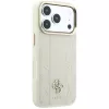 Guess Stripe Peony 4G Logo MagSafe-hoesje voor iPhone 18 Pro Max / 17 Pro Max - beige
