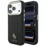 Guess Stripe Peony 4G Logo MagSafe-hoesje voor Apple iPhone 18 Pro / 17 Pro - zwart