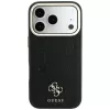 Guess Stripe Peony 4G Logo MagSafe-hoesje voor Apple iPhone 18 Pro / 17 Pro - zwart