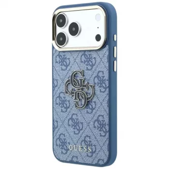Guess 4G & Big Resin Logo hoesje voor iPhone 17 Pro / 18 Pro - lichtblauw