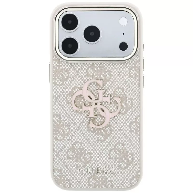 Guess 4G & Big Resin Logo hoesje voor iPhone 17 Pro Max / 18 Pro Max - roze
