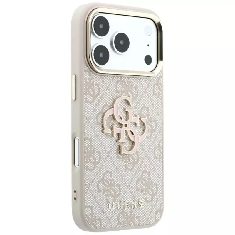 Guess 4G & Big Resin Logo hoesje voor iPhone 17 Pro Max / 18 Pro Max - roze