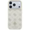 Guess Peony 4G Small Logo MagSafe-hoesje voor iPhone 18 Pro / 17 Pro - beige