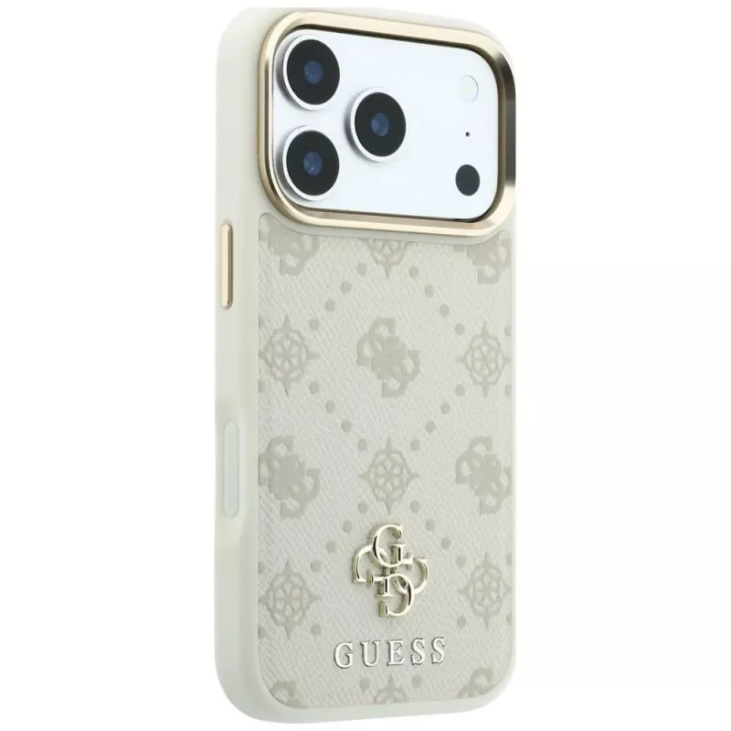 Guess Peony 4G Small Logo MagSafe-hoesje voor Apple iPhone 17 Pro Max / 16 Pro Max – beige