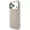 Guess Saffiano Peony & Ring MagSafe-hoesje voor iPhone 18 Pro / 17 Pro - roze