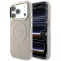 GUESS Saffiano Peony & Ring MagSafe-hoesje voor iPhone 18 Pro Max / 17 Pro Max - roze