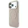 GUESS Saffiano Peony & Ring MagSafe-hoesje voor iPhone 18 Pro Max / 17 Pro Max - roze