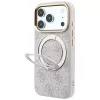Guess Ring Stand 360 4G Classic Logo MagSafe-hoesje voor iPhone 18 Pro Max / 17 Pro Max - roze