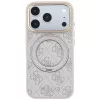 Guess Ring Stand 360 4G Classic Logo MagSafe-hoesje voor iPhone 18 Pro Max / 17 Pro Max - roze