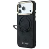 Guess Ring Stand 360 4G Classic Logo MagSafe-hoesje voor iPhone 18 Pro / 17 Pro, zwart