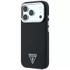 Guess Grained Triangle Logo MagSafe-hoesje voor iPhone 17 Pro / 18 Pro - zwart