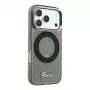 Guess IML Ring Stand 360 Script Metal Logo MagSafe-hoesje voor iPhone 17 Pro / 18 Pro - zwart