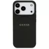 Guess Grained Gold Ring MagSafe-hoesje voor Apple iPhone 17 Pro / 18 Pro, zwart