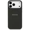 Guess Grained Gold Ring MagSafe-hoesje voor Apple iPhone 18 Pro Max / 17 Pro Max, zwart