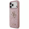 GUESS Fixed Glitter Big 4G hoesje voor iPhone 18 Pro Max / 17 Pro Max - roze