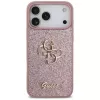 GUESS Fixed Glitter Big 4G hoesje voor iPhone 18 Pro Max / 17 Pro Max - roze